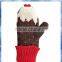 100% Acrylic Women Christmas Pudding Knitting Mittens