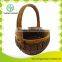 Eco-friendly wholesale rattan brown sundries basket with handle