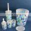 high quality PLASTIC PS bath set for bathroom, new design luxury home use