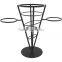 Black Wrought Iron Wire Fry Basket with Ramekin Holder