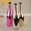 wholesale best chanpagne wine bottle 750ml fancy electroplate bottles rubber stopper cap bottle