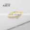 Real 10K Yellow Gold Cross Micro Pave Engagement Wedding Ring Lady's Fashion Jewelry Ring