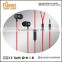 metal earbuds stereo earphone mic flat cable wholesale with CE/ROHS