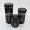 Black Colored Iron Covered Glass Storage Jar with Metal Screw Lid