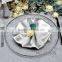 Hot Newest Cheap Wedding and Restaurant Decoration Silver Rimmed Glass Charger Plate Wholesale