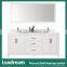 60" white high glossy wooden bathroom vanity single ceramic basin