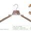 Our HEAD wholesale wooden hangers for clothes w natural color top cut hanger design fit any closet , welcomed by customers.