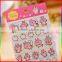 pink bunny PVC cartoon stickers with clear background