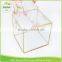 metal cube frame shadow counter display for cosmetics , Geometric Money Card holder - Wedding Gift candle stand glass box