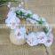 4.5CM white flower silk hair crown & white floral bridal girl's halo hair wreath accessory circlet jewelry