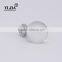 1 3/8 Inch zinc alloy chrome plated Modern glass handle knob