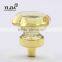 Newest Design Shiny Gold Zinc Alloy Interior Cabinet Glass Knob