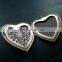 57mm big filigree heart shape vintage style antiqued bronze flower photo locket DIY pendant charm jewelry supplies 1131049