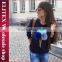 Wholesale Blue ice cream fur decorated long sleeves latest design sweatshirt