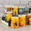 Halloween flameless led wax candle led flicking candle with halloween printing led candle with timer battery operated led candle