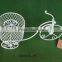 UNIQUE CRAFT!Wire Round Basket With Bike Collecting Decor
