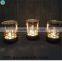 christmas candlestick holders Frosted Glass Flickering Silver Stem Votive Holder