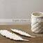 white ceramic pen holder for decoration