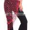 Hot selling triangle crochet belly dance hip scarf with paillettes