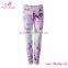 Free shipping purple slim high waist 92%Polyester 8%Spandex leggings