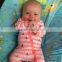 Wholesale baby clothes clothing set pink long sleeve romper for spring