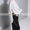 Occident style 2017 spring flare sleeve hoodie with zipper design women pullover hoodie
