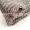 Myfur Best Seller Soft Knitted Plain Scarf Solid Color for Adults with Real Raccoon Fur Pompom