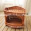 R1902H outdoor indoor durable willow woven pet dog house wicker cat house