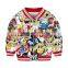 Spring casual style cartoon printing boys wholesale kids coats
