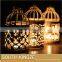 White Color Through-Engraving Iron Metal Candlestick