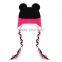 2015 hot sale baby pink hat with braid , bowknot decoration