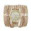 Vogue Hot sale China Cheap Wholesale Women Lady 3 Rolls Chains Bracelet Watch