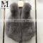 2017 New Jiaxing Winter Warm Fsahion Long Women Fox Fur Vest Real Fox Fur Coat