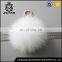 The all-match four seasons 100% fox fur pom pom key chain