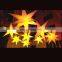 long horns Colorful dmx inflatable star for stage decoration