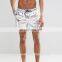 Metallic silver fabric men swimwear boardshorts