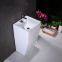 Sanitary ware bathroom diamond shape ceramic big size floor standing single hole pedestal basin for hot sale