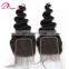 2017 hot sale deep wave raw indian hair 4*4 closure hair accessories for girls
