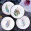 Custom Ceramic Dinner Plates Green Leaf Porcelain Dessert Plates