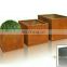 high quality rust corten metal rectangular small planter box
