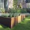 outdoor pots large rectangle handmade cheap corten steel flower pot