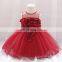 New Born Baby Girl Dress Sleeveless Kids Birthday Dresses Flower Girl Frock