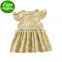 2019 new Girls Dress Flying Sleeve Floral Flower Printed Dresses Pleated Princess Dress Beach Dress