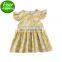 2019 new Girls Dress Flying Sleeve Floral Flower Printed Dresses Pleated Princess Dress Beach Dress