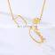Female Stainless Steel Jewelry Custom Name Necklace Women Clavicular chain 3colors boutique necklaces