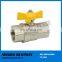 Female Male Brass 2 Way Gas Valve with yellow handle