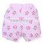 Whosale pictures of types of clothes kids pink cotton printed shorts