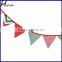 Reds, Stripes and Spots Handmade Fabric Bunting, Double Sided Cotton Flags PL045