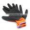 Non Slip Coating Red Nylon Knit Rubber Palm Coated Crinkle Latex Protection Safety Work Gloves