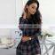 Christmas Amazon wish stand-alone stand autumn and winter women's short skirt new long-sleeved stand-up collar slim dress